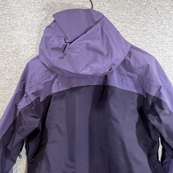 Eddie Bauer Weather Edge 365 Jacket Women M Purple Waterproof Hooded Adjustable - Picture 14 of 16